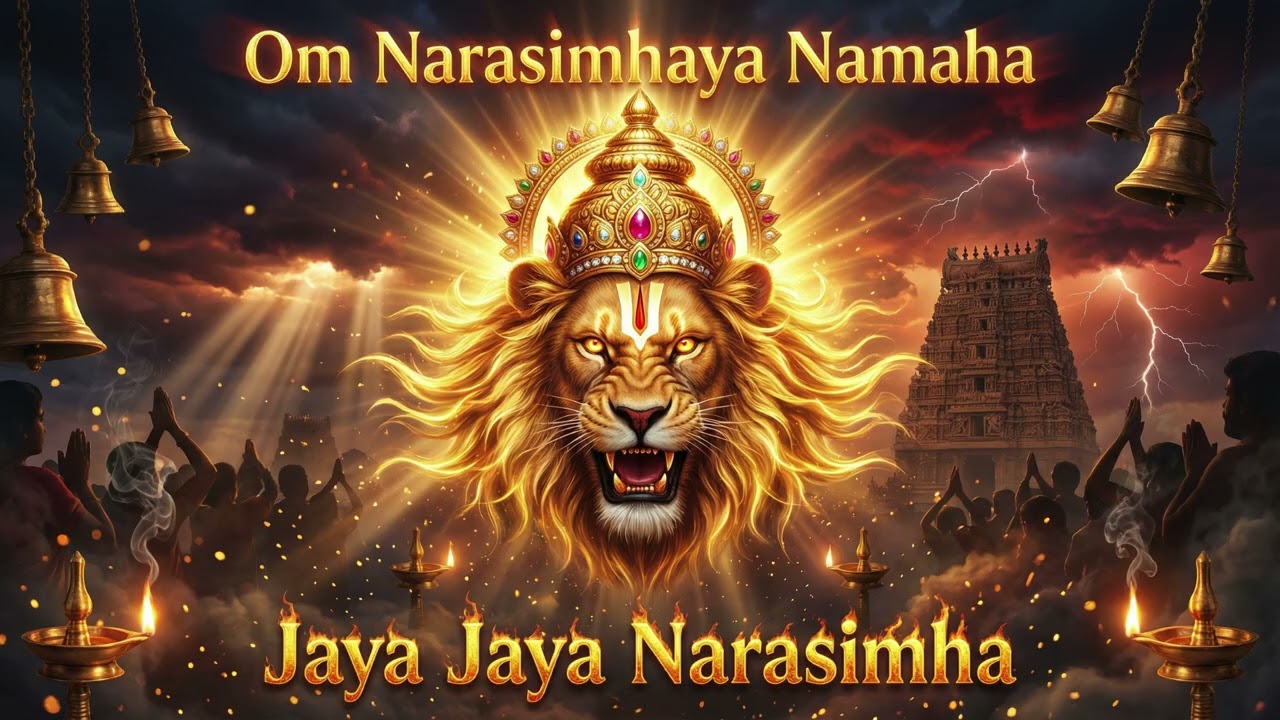 Powerful Narasimha Swamy Devotional Song 🔥 | Om Narasimhaya Namaha| Removes Fear & Negative Energy