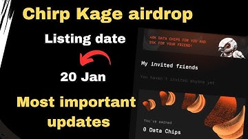 chirp airdrop new update | chirp kage airdrop listing date final | chirp airdrop wallet connect