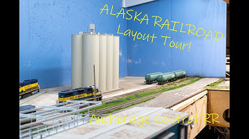 Alaska Railroad HO scale layout tour on the Anchorage Central RR