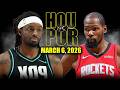Houston Rockets Vs Portland Trail Blazers Full Game Highlights March 6 2026 NBA Season