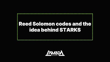 Reed Solomon codes and the idea behind STARKS