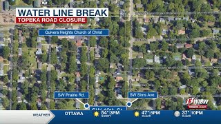Water-line break closes S.W. 19th Street in west Topeka