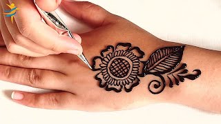 Eid Mubarak Easy Mehndi Design | Simple Mehandi design | xina chizish نقش حناء عيد الاضحى المبارك Resimi