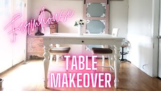 😍Table Makeover • Farmhouse Style • Furniture Flip! Chairs too!