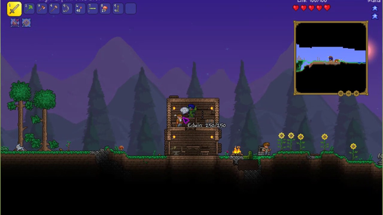 Terraria Gameplay Part 14Legendary Tin Broadsword And Tin Bow!!! YouTube