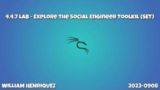 4.4.7 Lab - Explore the Social Engineer Toolkit SET
