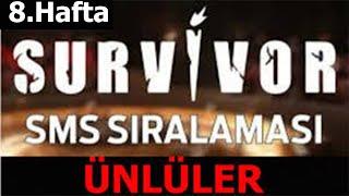 Survivor 2021 | 8. Hafta Ünlüler SMS sıralaması