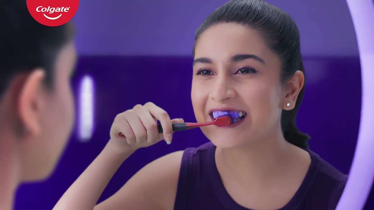 Visible White Purple is all you need for a whiter smile. Goodbye, yellow! Hello, shine!! | Marathi