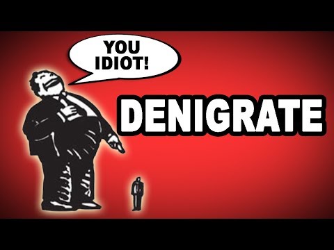 Learn English Words: DENIGRATE - Meaning, Vocabulary with Pictures and Examples