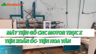 Máy Tiện Gỗ CNC option Motor Trục Z Tiện Xoắn Ốc - Tiện Hoa Văn - WM-1500x2LT1