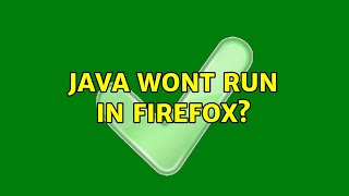 Ubuntu: Java wont run in firefox
