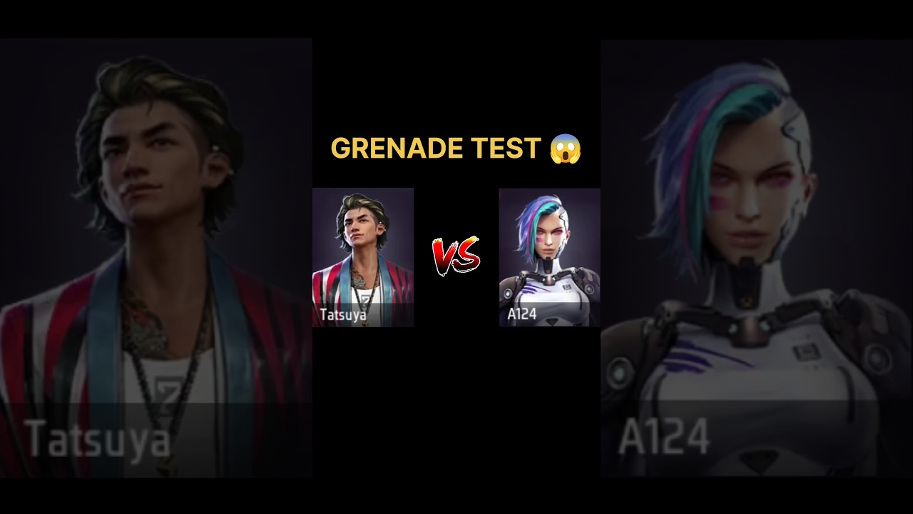 Tatsuya vs A124 character ability test 🤯 | free fire 