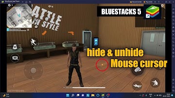 How to hide & unhide Mouse Cursor In BlueStacks 5 Free Fire