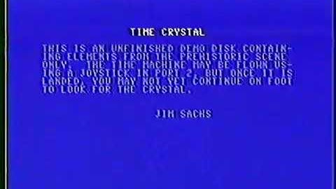 Time Crystal - Lost VHS YouTube Upload Restoration (Unreleased 1985 C64 Program, Recorded in 1997)