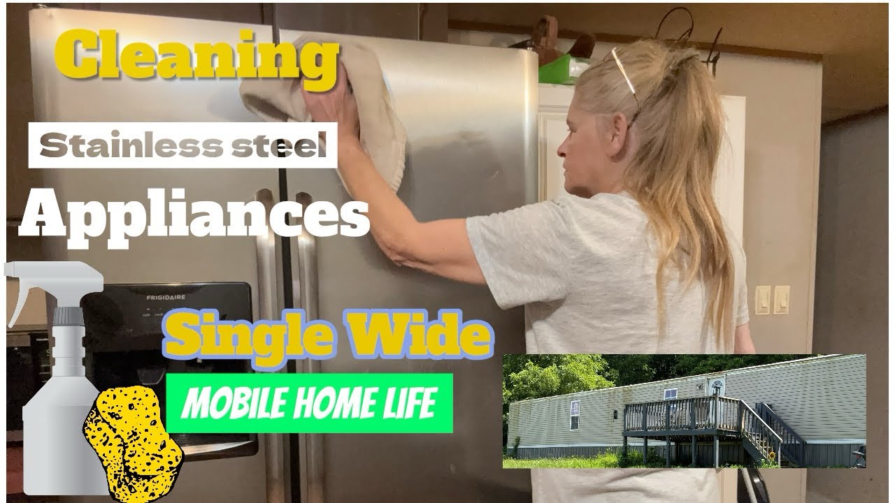 ✨ Чистка бытовой техники из нержавеющей стали | Жизнь в одноэтажном мобильном доме 🧼