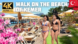 Antalya-Kemer Beach Walk Turkiye Aug 2023 4Kuhd