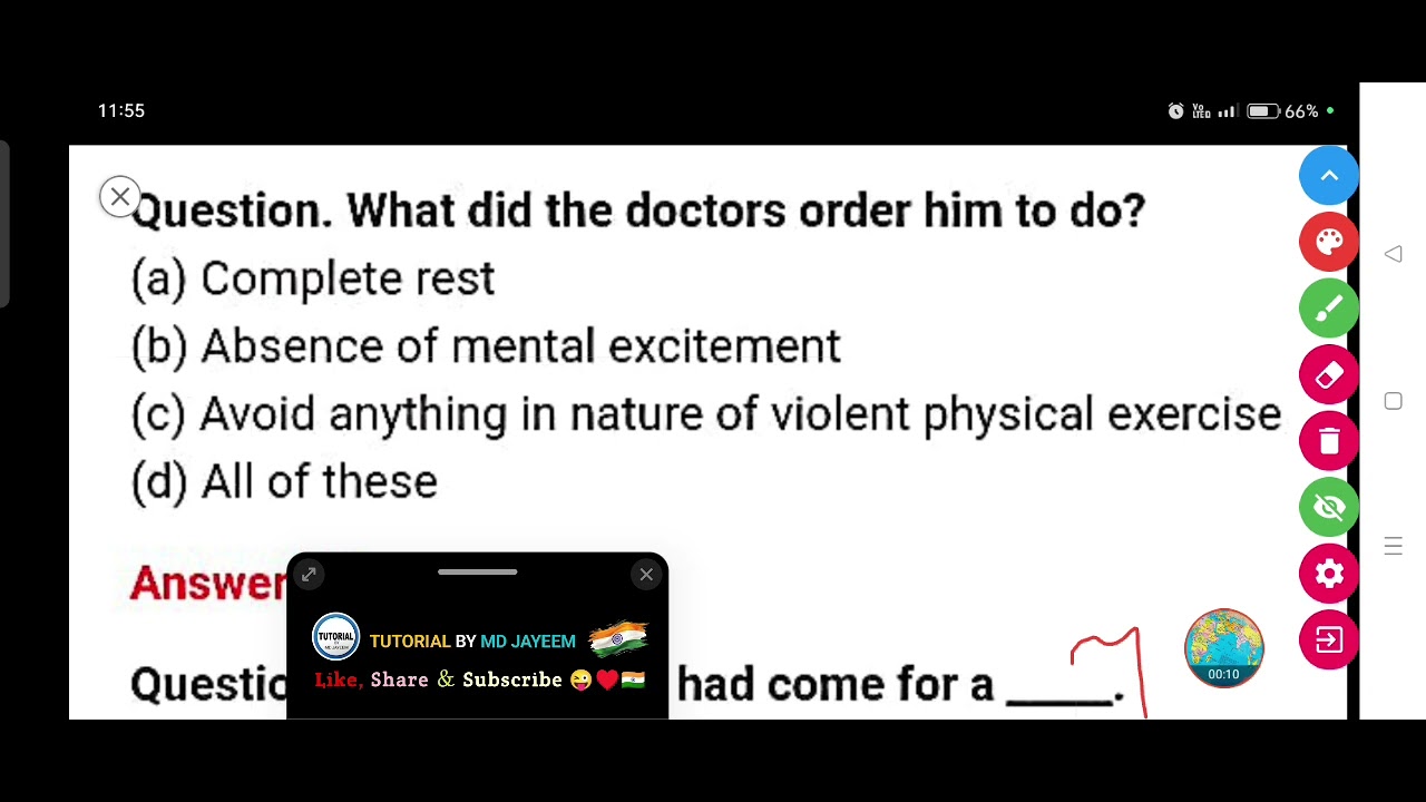 What did the doctors order him to do?