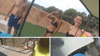 Spain Mallorca, Western Water Park Magaluf All Rides POV