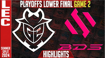 G2 vs BDS Highlights Game 2 | LEC Playoffs Lower Round 4 Summer 2024 | G2 Esports vs Team BDS G2