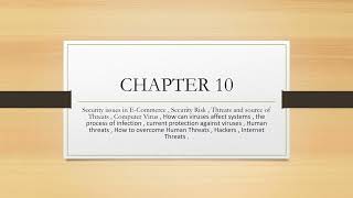 CHAPTER 10 | M.Com Final Year | Computer Application and E-commerce | Imp questions | 4k quality ||