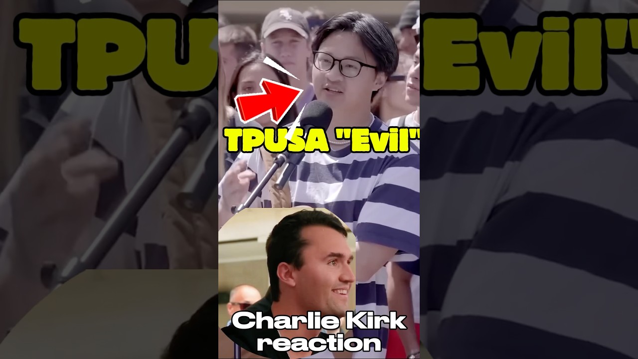 he Called TPUSA Evil Charlie Kirk Responded #CharlieKirk #TurningPointUSA #Politics #Debate #College thumbnail