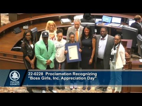 Boss Girl Receives Fulton County Proclamation