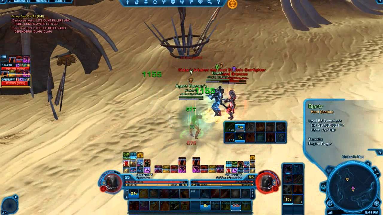 SWTOR: Outlaw's Den Clutch Tanking/Heals... 4v2 - YouTube