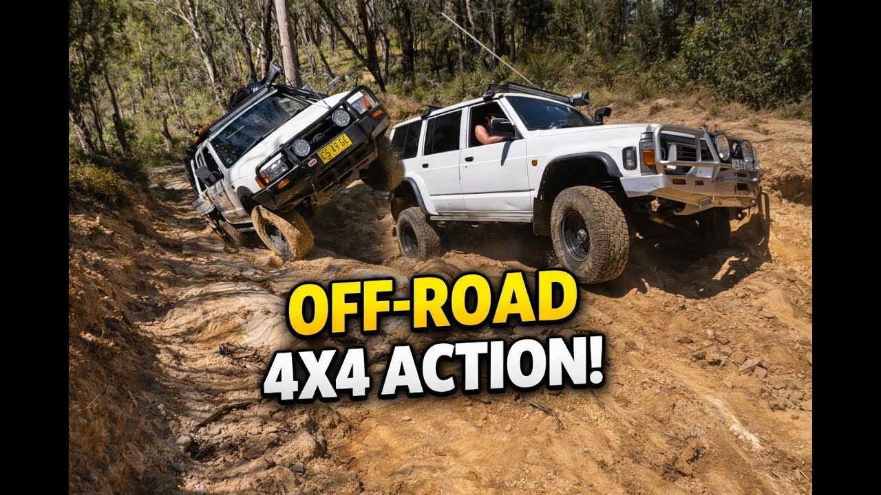 lithgow with a Ford Courier and Nissan Patrol 12:01:23