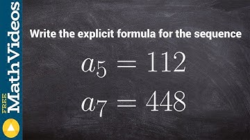 How to write the explicit formula of a geometric sequence given two terms of