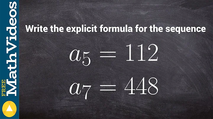 How to write the explicit formula of a geometric sequence given two terms of
