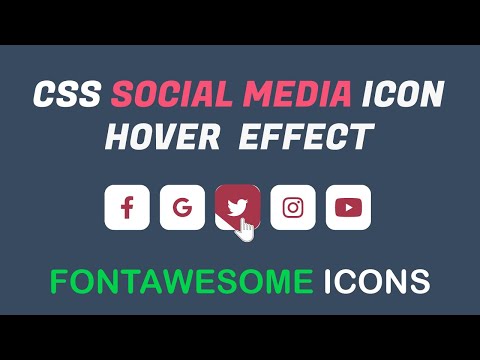 CSS SOCIAL MEDIA ICON HOVER EFFECT| HTML AND CSS TUTORIAL | FONTAWESOME ICONS