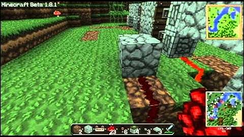 Minecraft Tutorial #1: Sticky piston doors with button