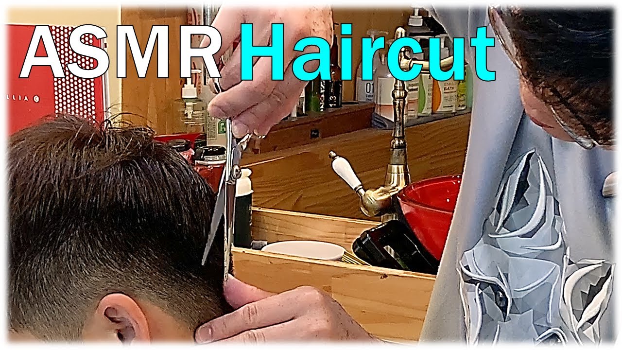 [ASMR] ASMR haircut. Relaxing asmr. ASMR hair play. ASMR hair. Men's haircut.