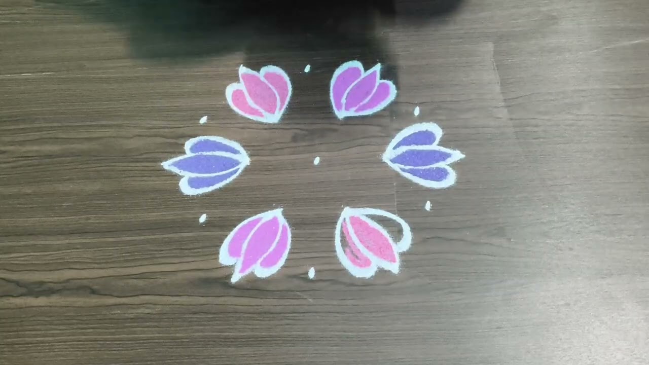 5*3dots simple easy rangoli koolam design 🌺#dialyrangoli#koolamvideo#rangolidesign 