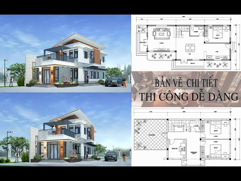 Video Bản vẽ thiết kế nhà 2 tầng hiện đại đẹp đến bất ngờ - youtube
