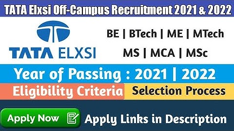 Tata Elxsi Recruitment 2021,2022 | Latest Exam Pattern | Selection Process 2022