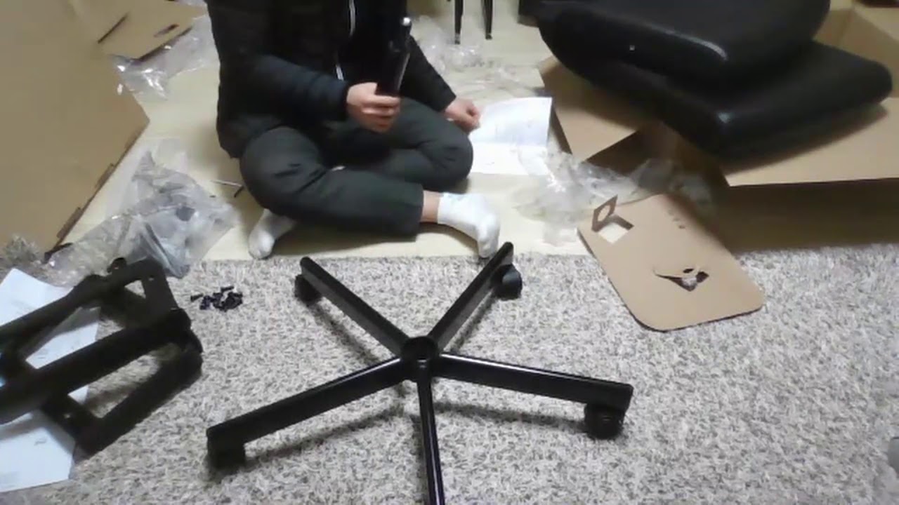 Assembly of IKEA MILLBERGET(503.394.14) Swivel chair, Bomstad black (6x speed)