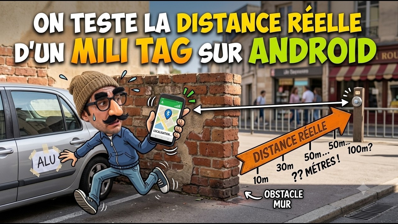 Miniature YouTube : Je teste la distance réelle d'un Mili tag (air tag) sur Android