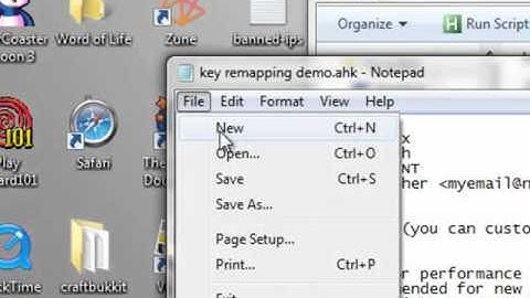 AutoHotKey Tutorial 2:remapping keys