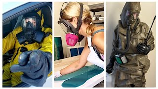 My Husband Loves Me Too0 Much Latex Full Face Gas Masks.and Scuba Diving Gear Dresses