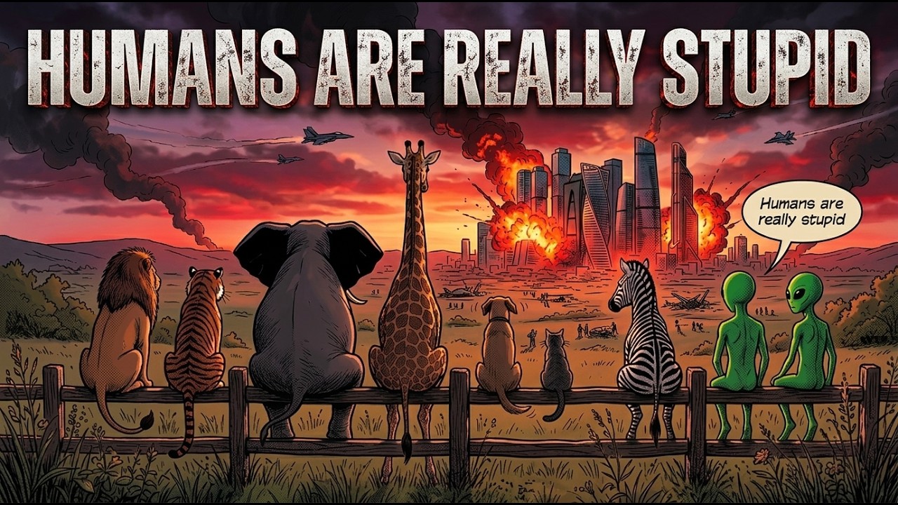 Humans Are Really Stupid 😱 | Animals & Aliens Watching World War 3 & City Destruction