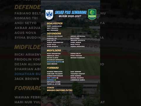 88win x agb88 - RESMI! Berikut Skuad PSIS Semarang Musim 2026-2027 #psissemarang
