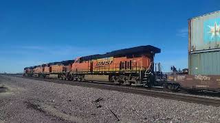 WB BNSF Port Stack Train At Daggett Ca! #bigbossrailfanner