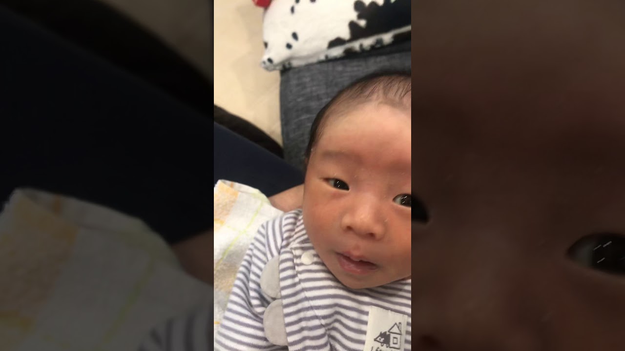 生後1ヶ月 赤ちゃん ガッツ石松みたい Youtube