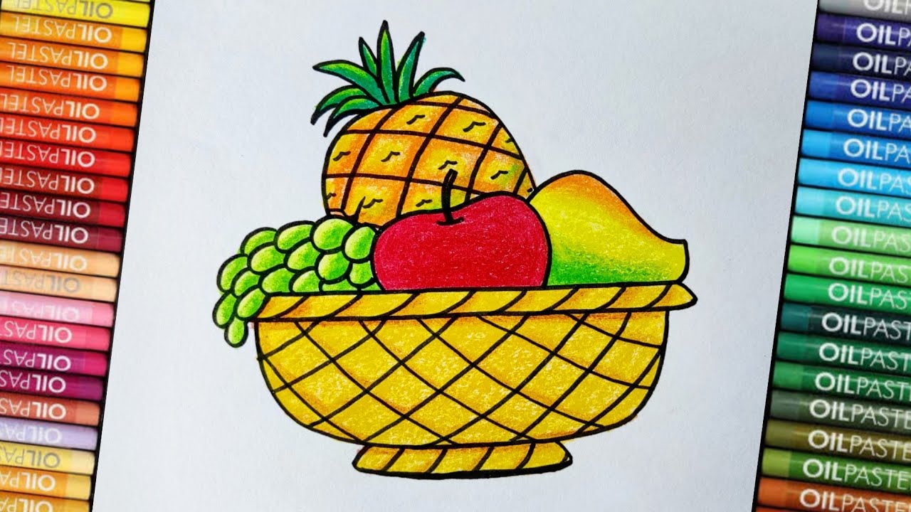 How to Draw Fruit Basket - HelloArtsy