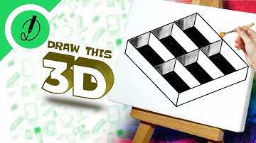3D hole illusion drawing step by step | with dimension #3D #drawing #art