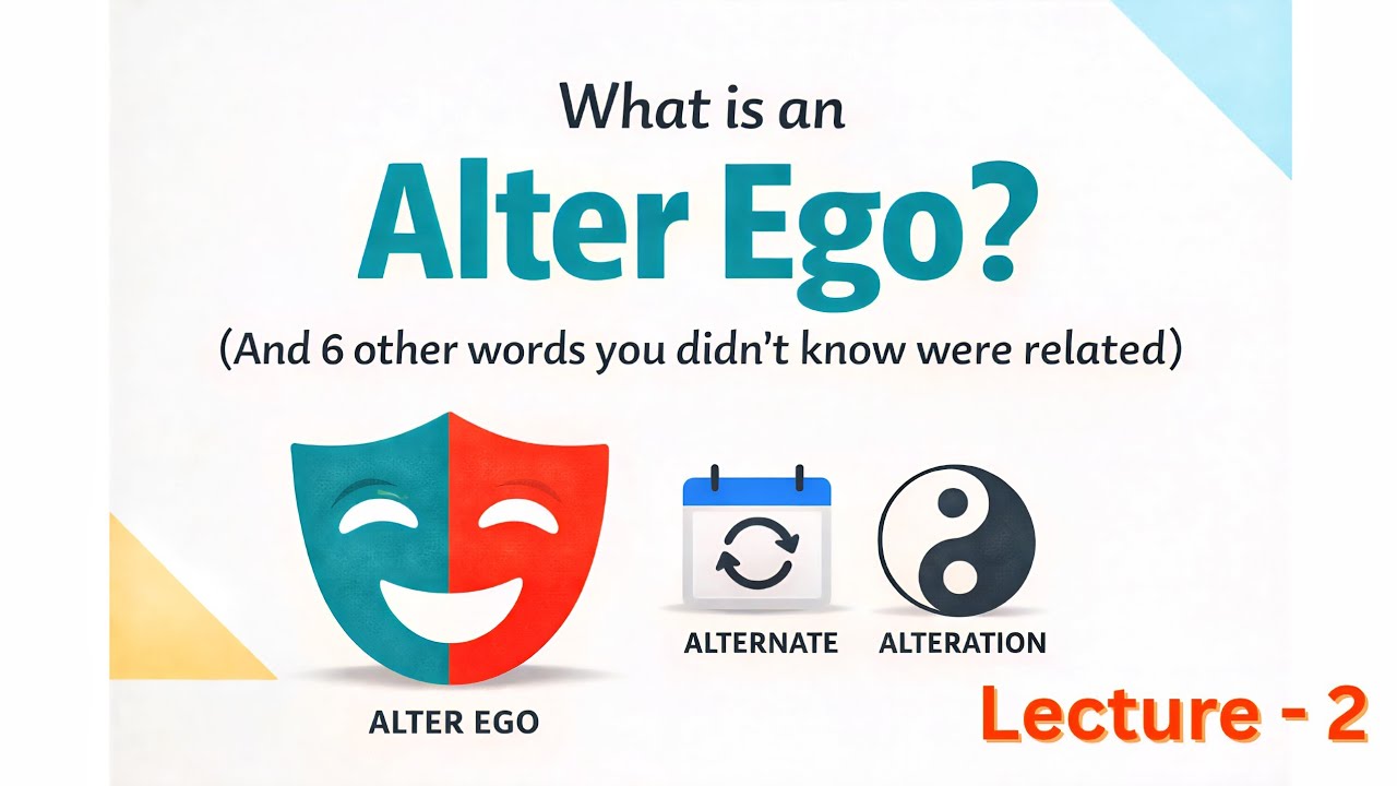 What is an Alter Ego? (And 6 other words you didn't know were related) | Word Power Made Easy
