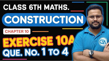 Live || Class 6 Maths | RS Aggarwal Chapter 10 Construction | Exercise 10A Q1 to Q4 | Step-by-Step