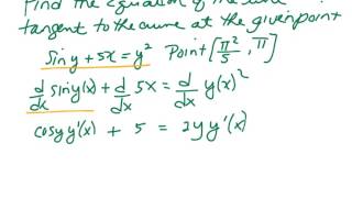 Ch. 3.8.27 Finding Tangent Lines Using Implicit Differentiation