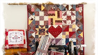 The Cross Patch Sampler quilt- blocks 1 and 2